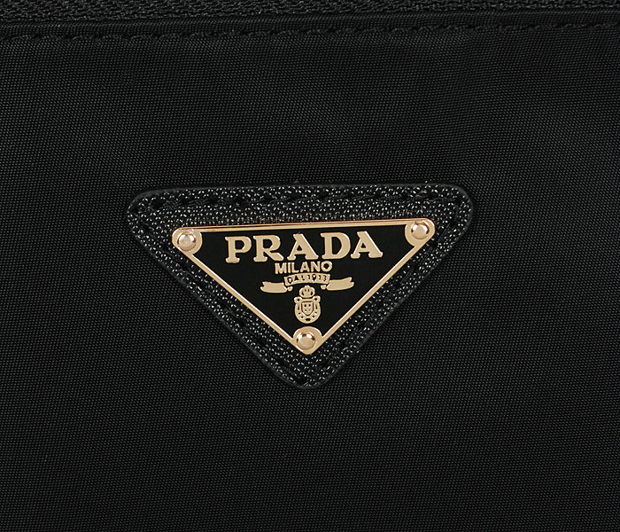 2014 Prada fabric shoulder bag BL1563 black - Click Image to Close
